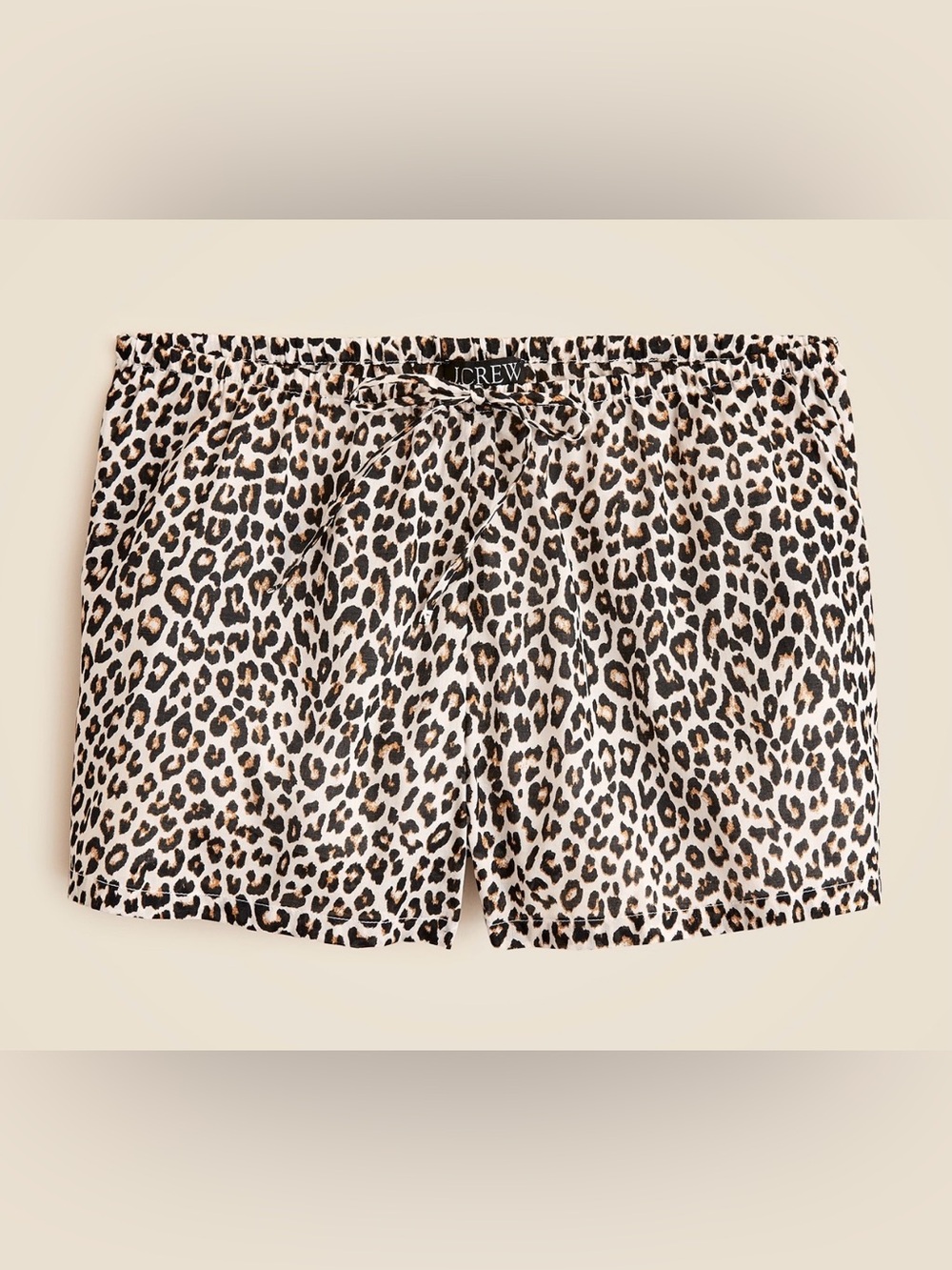 J. Crew Cotton voile beach short in leopard print